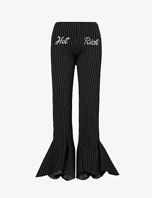 AVAVAV: Hot Rich mid-rise flared-leg cotton-blend trousers