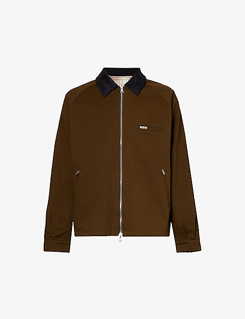 REPRESENT: Reversible point-collar cotton-twill jacket