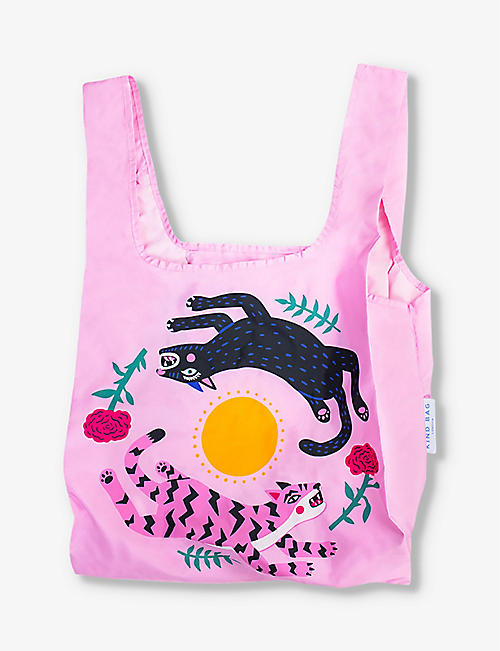 KIND BAG: Leaping Cats recycled plastic-bottles shopper bag