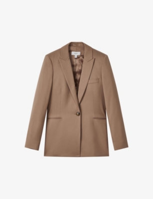 REISS: Wren single-breasted woven blazer