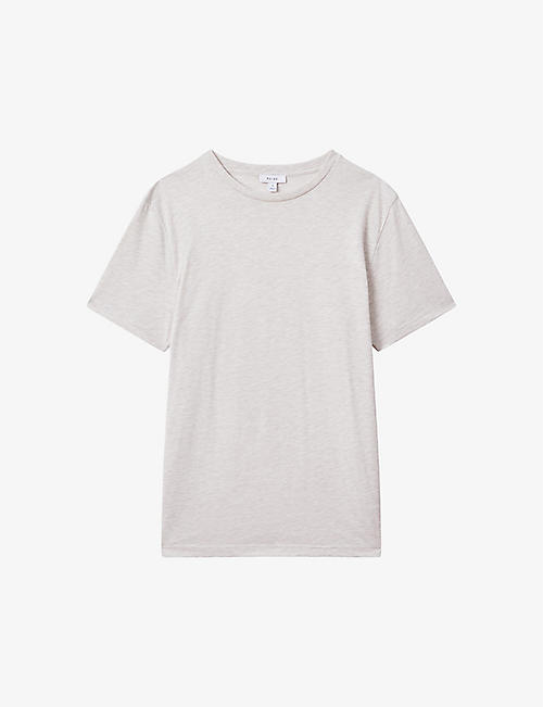 REISS: Bless marl-pattern cotton-blend T-shirt