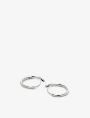 Monica Vinader Womens Sterling Silver Siren Muse Small 925 Sterling-silver Hoop Earrings In Sterling Silver