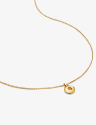 Monica Vinader Womens Yellow Gold November Birthstone 18ct Yellow Gold-plated Vermeil Sterling-silve In Yellow Gold