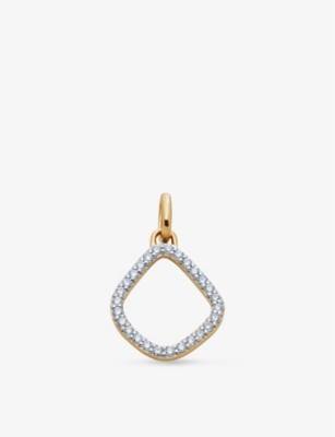 Monica Vinader Gold Riva Kite Diamond Small Pendant Lab Grown Diamond In Yellow Gold