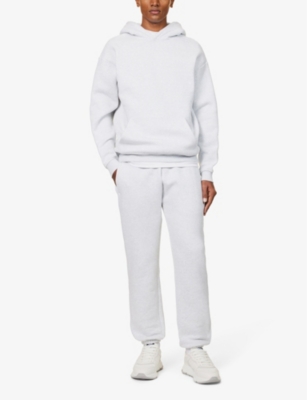 Shop Arne Men's Grey Relaxed Dropped-shoulder Cotton-blend Hoody