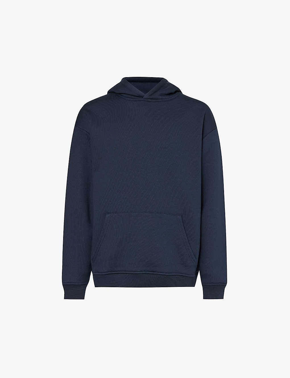 Arne Mens Navy Relaxed Dropped-shoulder Cotton-blend Hoody
