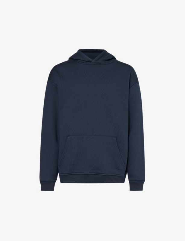 Relaxed dropped-shoulder cotton-blend hoody