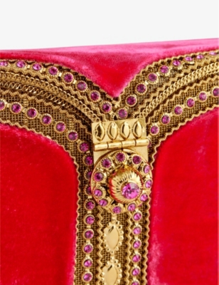 Shop Mae Cassidy Womens Dazzling Pink Gold Zeenat Gold-toned Iron Clutch Bag