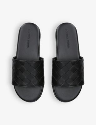 BOTTEGA VENETA: Sunday intrecciato-weave leather slides