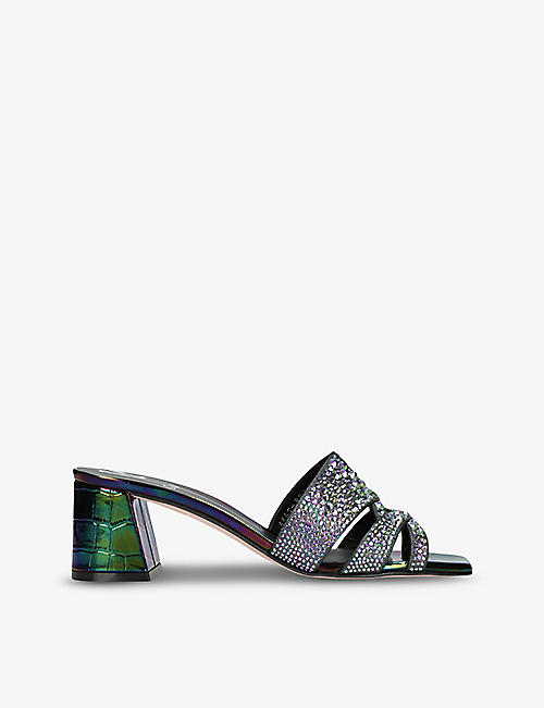 GINA: Antwerp crystal-embellished leather sandals
