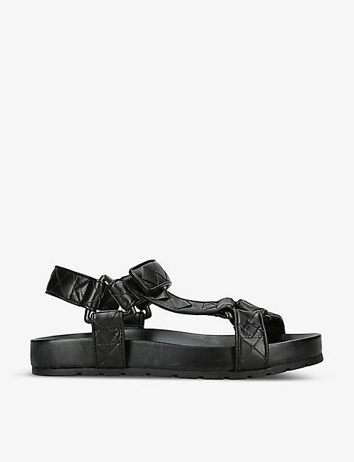 BOTTEGA VENETA: Trip brand-embossed leather sandals