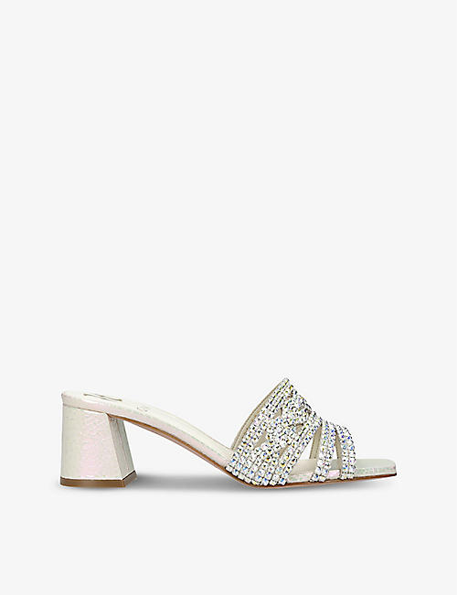 GINA: Utah crystal-embellished leather sandals