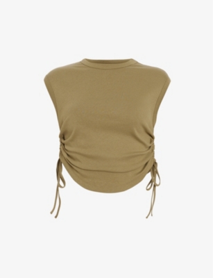ALO YOGA - Aspire brand-print stretch-cotton tank top