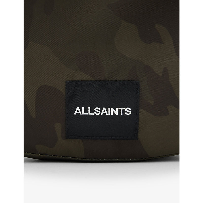 Shop Allsaints Dark Camo Gree Koy Adjustable-strap Recycled-polyester Cross-body Bag