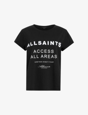 ALLSAINTS: Anna Tour graphic-print relaxed-fit organic-cotton T-shirt