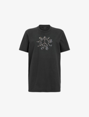 ALLSAINTS: Pierra graphic-print relaxed-fit organic-cotton T-shirt