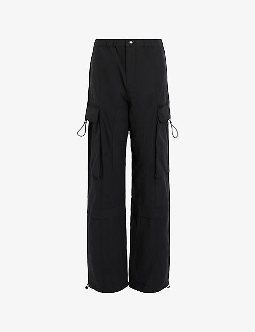 ALLSAINTS: Barbara high-rise elasticated-waist organic-cotton trousers