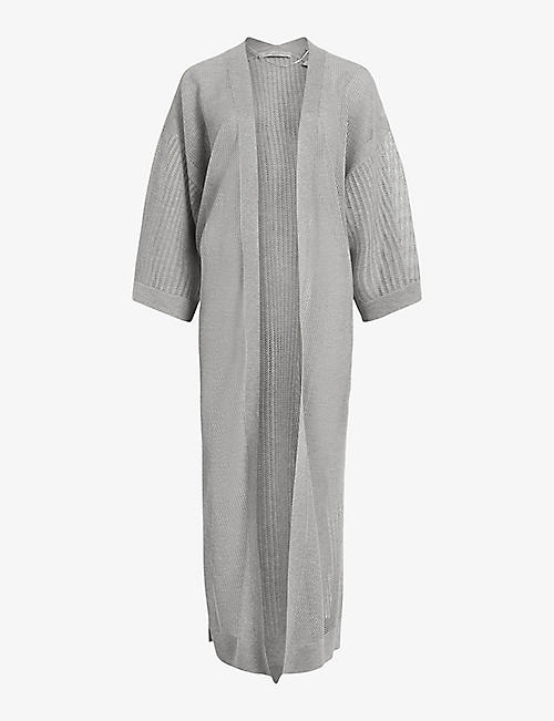 ALLSAINTS: Misha long-sleeve relaxed-fit knitted kimono