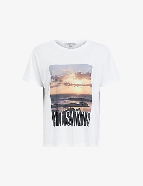 ALLSAINTS: Grace graphic-print cotton T-shirt