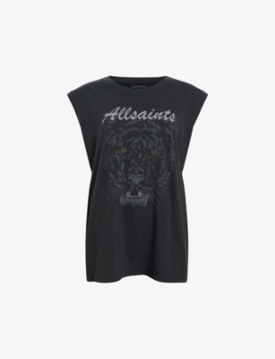 ALLSAINTS: Hunter graphic-print relaxed-fit cotton tank
