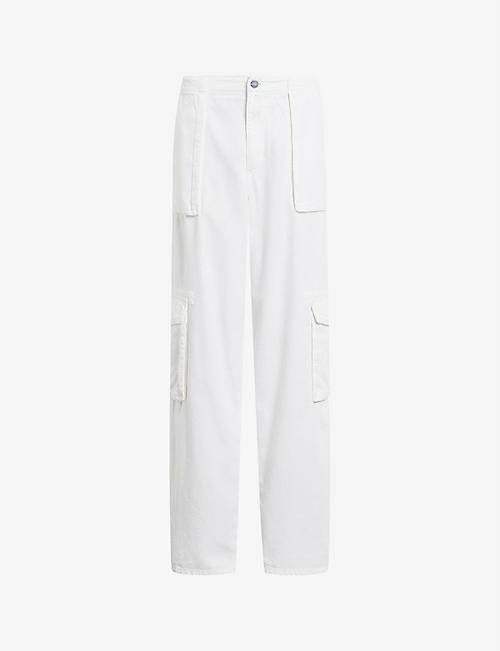 ALLSAINTS: Frieda straight-leg mid-rise cotton-blend trousers