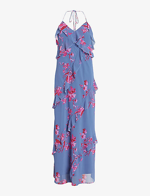 ALLSAINTS: Marina floral-print organic-cotton maxi dress