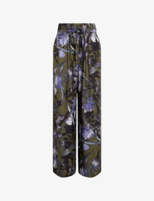 ALLSAINTS: Tyler Batu floral-print high-rise woven trousers