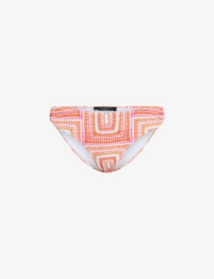 ALLSAINTS: Erica graphic-print bikini bottoms