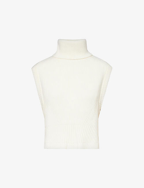SIMKHAI: Maple turtleneck wool-blend knitted vest