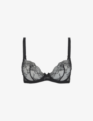 Doretta Plunge Underwired Bra in Black