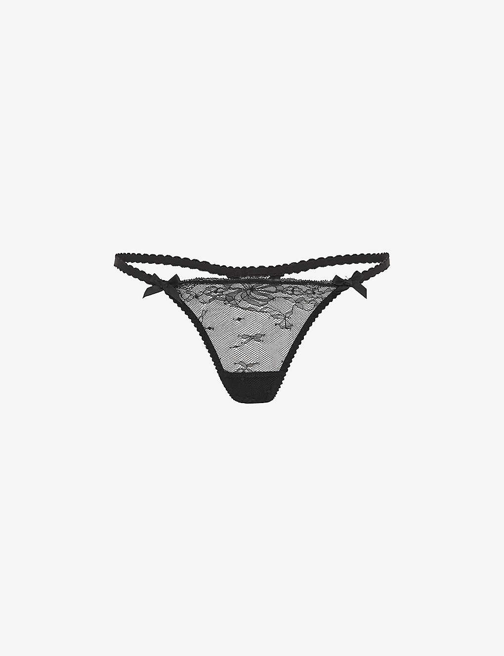 Agent Provocateur Womens Black Isedora Low-rise Mesh Thong