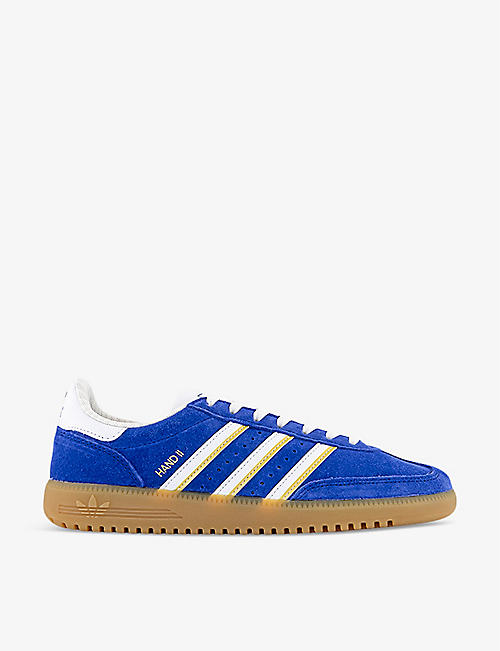 ADIDAS: Hand 2 brand-stripe suede low-top trainers