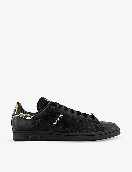 ADIDAS STATEMENT: adidas x BAPE Stan Smith leather low-top trainers