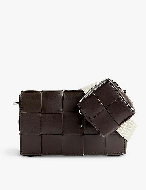 BOTTEGA VENETA: Intrecciato-weave leather cross-body bag