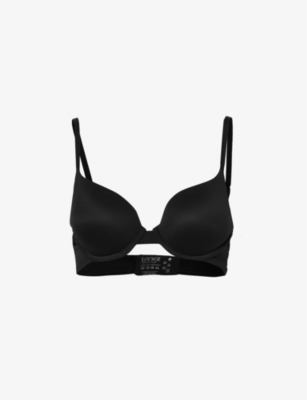 Lounge Underwear Blossom Stretch-lace Balconette Bra in Black