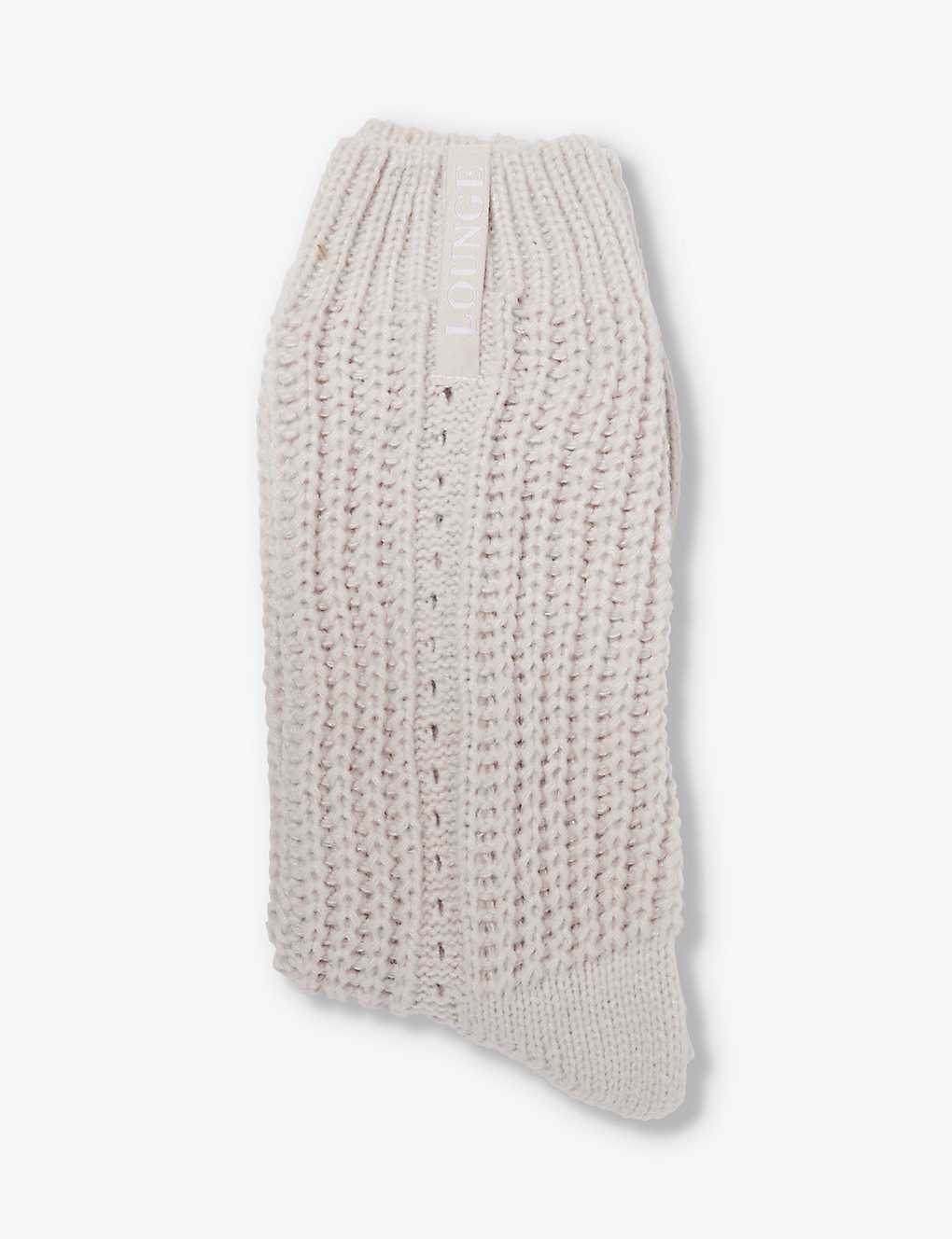 Lounge Underwear Womens Cream Snooze Rib-knit Stretch-woven Ankle Socks