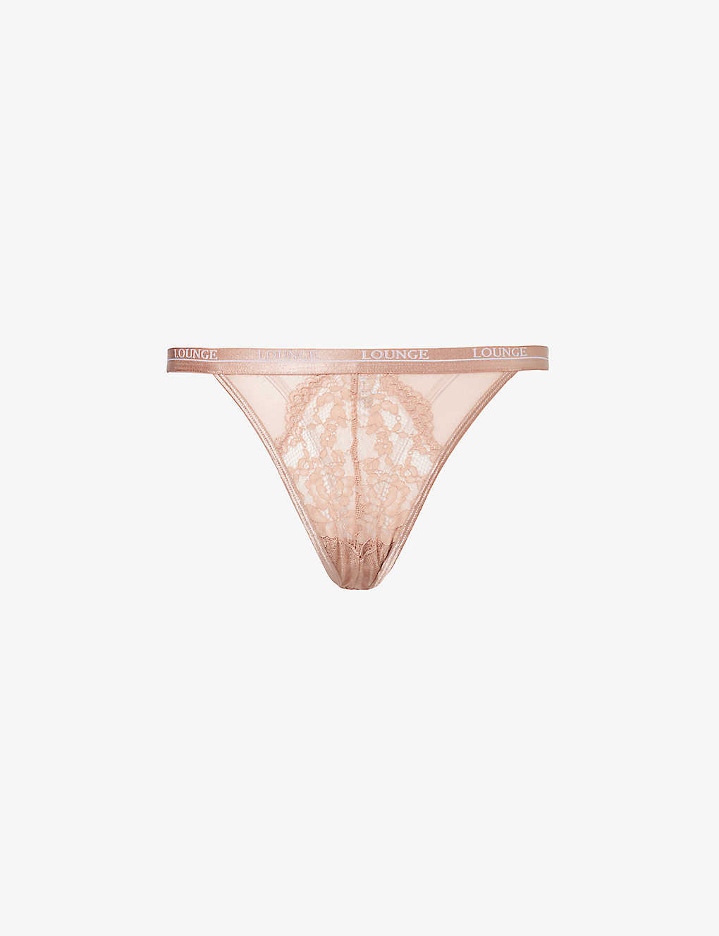 Lounge Underwear Womens Dusty Rose Blossom High-rise Stretch-lace Thong