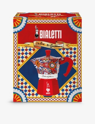 Bialetti Blue Meditteraneo Dolce & Gabbana 3-cup Moka Stovetop Coffee Maker In Multi