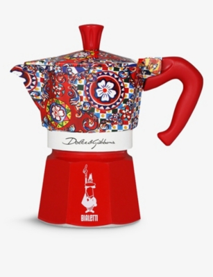 BIALETTI BIALETTI MULTI X DOLCE & GABBANA MOKA EXPRESS THREE-CUP ALUMINIUM ESPRESSO MAKER