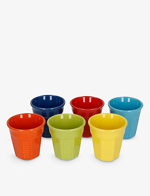 BIALETTI: Logo porcelain espresso cups set of six