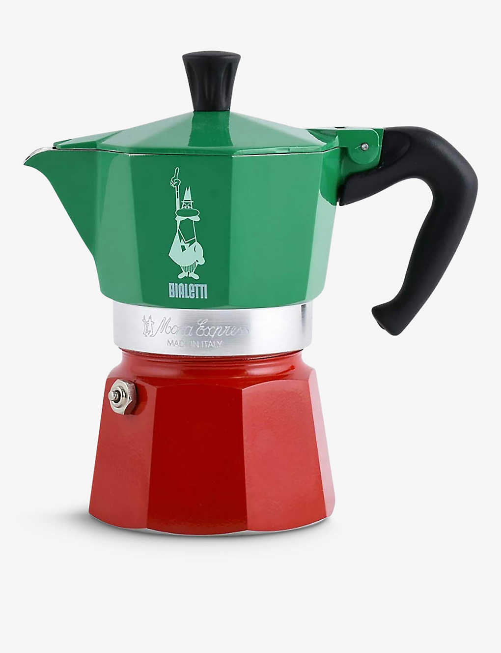 Bialetti Moka Express 130 ml 3 Cups Tricolore Coffeemaker In Aluminium