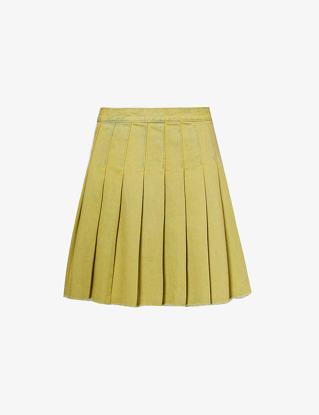 Levi's Levis Women's Medium Green  X Barbie Ferreira Pleated Denim Mini Skirt