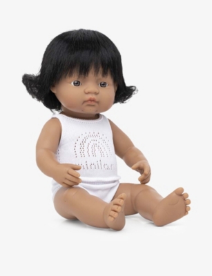 MINILANDS: Educational female vinyl baby doll 38cm