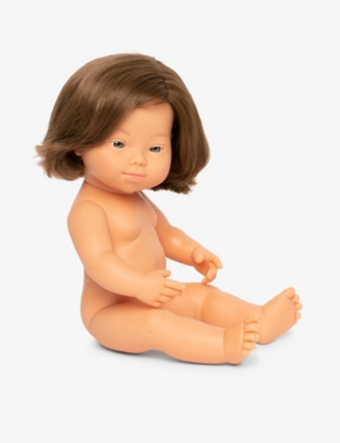 MINILANDS: Educational female baby doll with Down syndrome 38cm