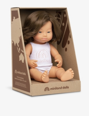 MINILANDS: Educational female baby doll with Down syndrome 38cm