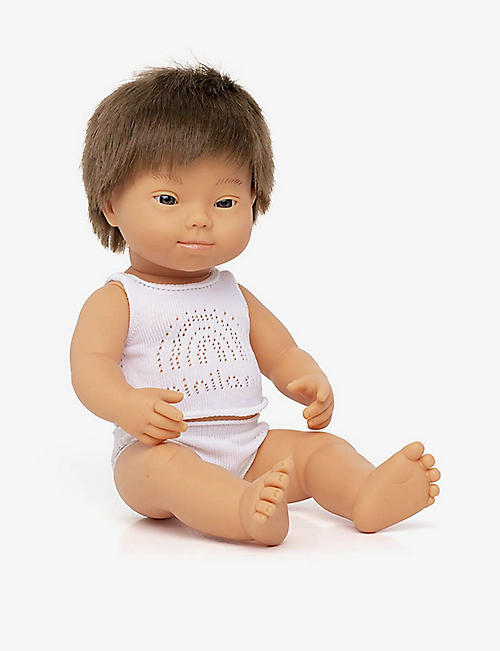 MINILANDS: Educational male baby doll with Down syndrome 38cm