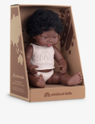 MINILANDS: Educational male vinyl baby doll 38cm