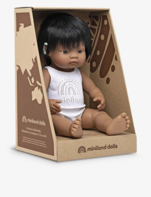 MINILANDS: Educational vinyl male baby doll 38cm