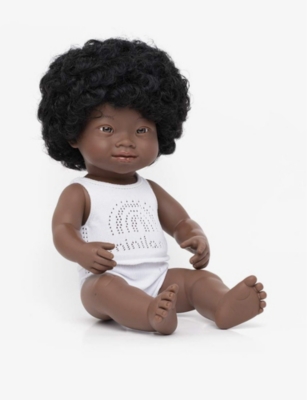 MINILANDS: Educational vinyl female baby doll with Down syndrome 38cm