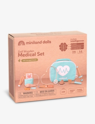MINILANDS: Wooden doll medical playset